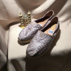 Joy & Mario flats silver  purple espadrilles, 8.5